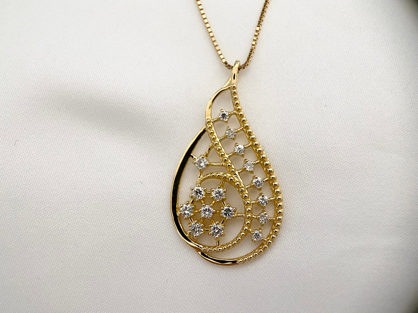 【新品】ペニーファージングモチーフ工芸品 ダイヤモンドジュエリー ネックレス