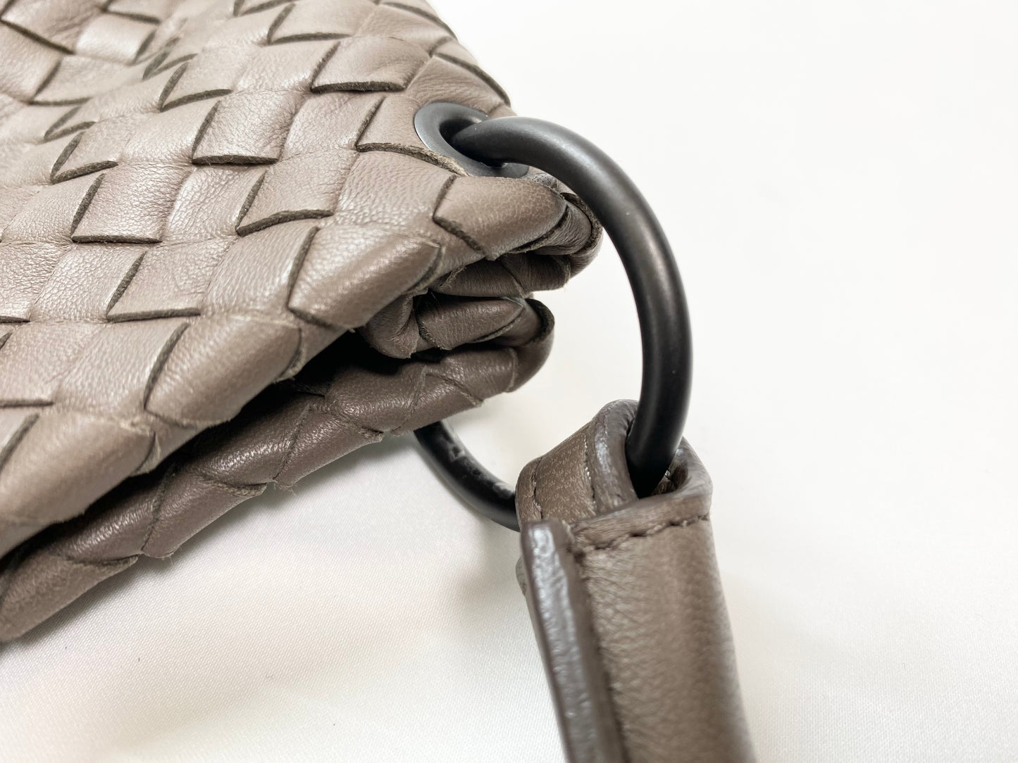 【良品】ボッテガヴェネタ BOTTEGA VENETA イントレチャート ハンドバッグ ミラー付