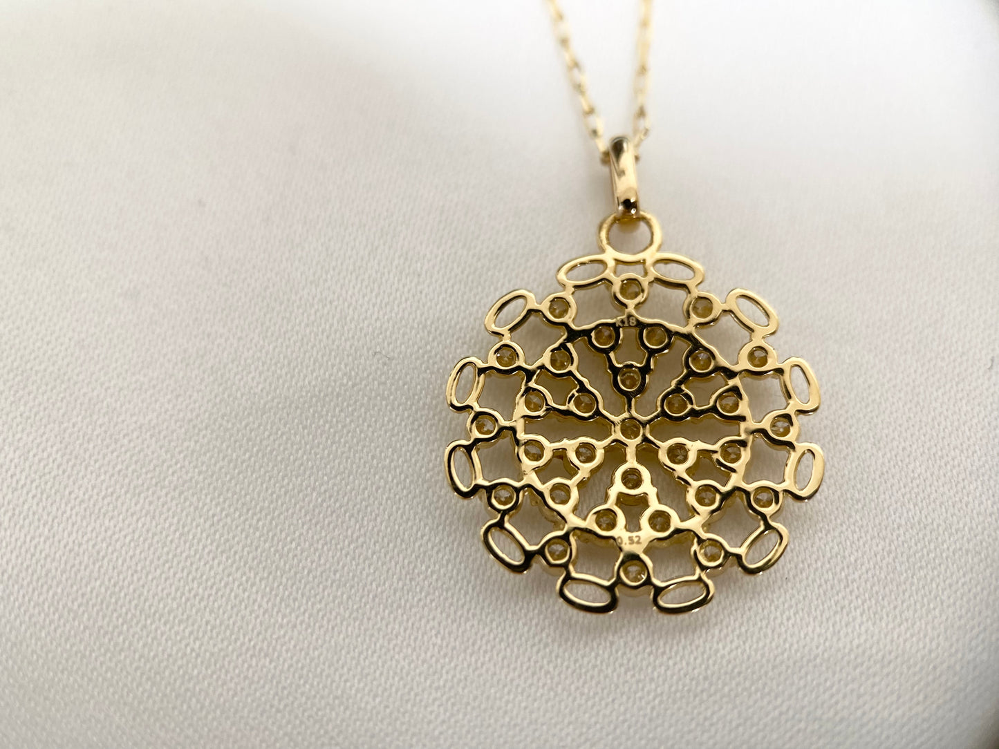 【新品】大輪の花 ダイヤモンドジュエリー ネックレス