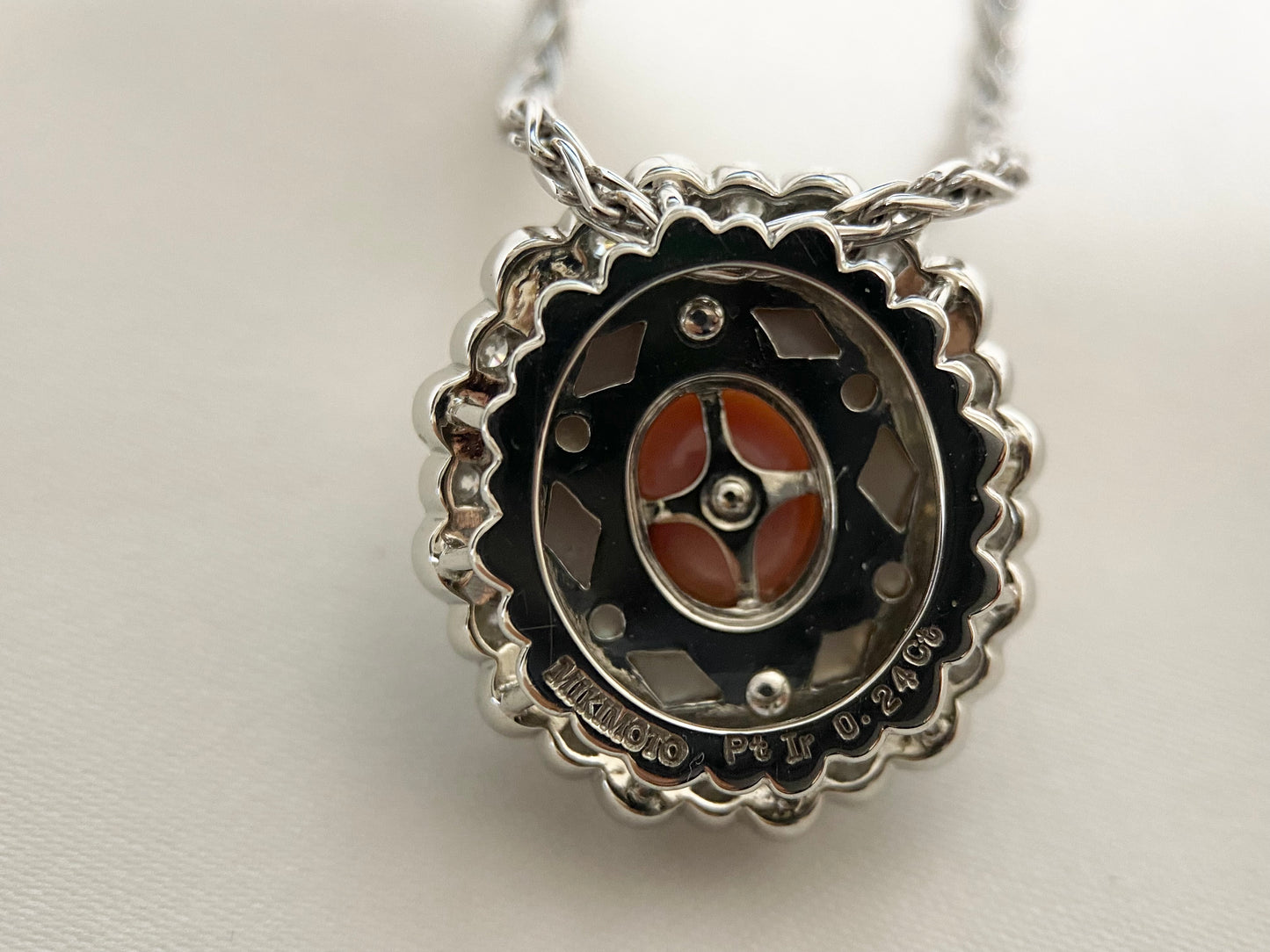 【美品】MIKIMOTO ミキモト コンクパール ダイヤモンドジュエリー ネックレス