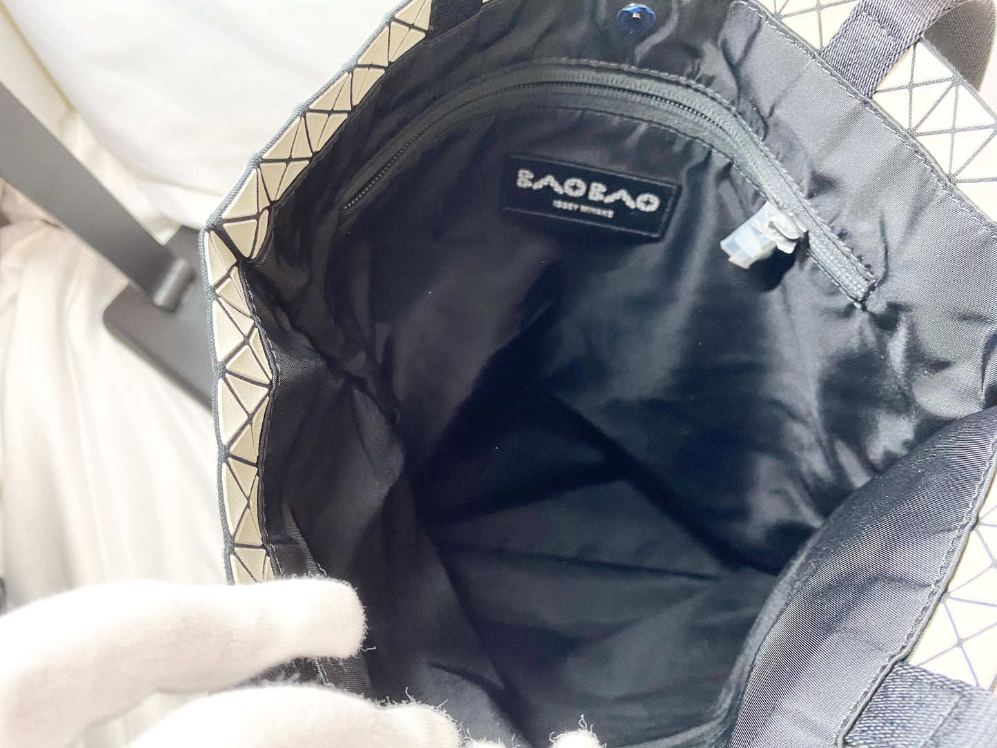 【美品】BAOBAO バオバオ イッセイミヤケ トートバッグ ホワイト