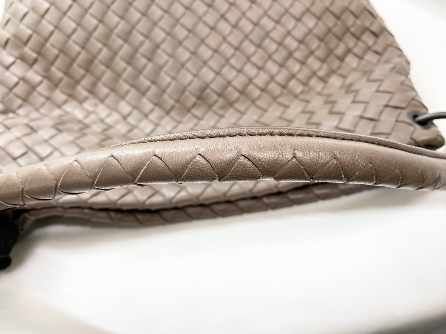 【良品】ボッテガヴェネタ BOTTEGA VENETA イントレチャート ハンドバッグ ミラー付