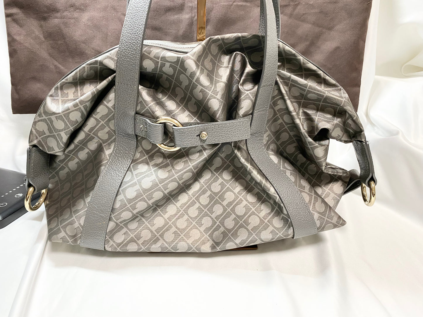 【良品】GHERARDINI ゲラルディーニ ナイロンレザー トートバッグ