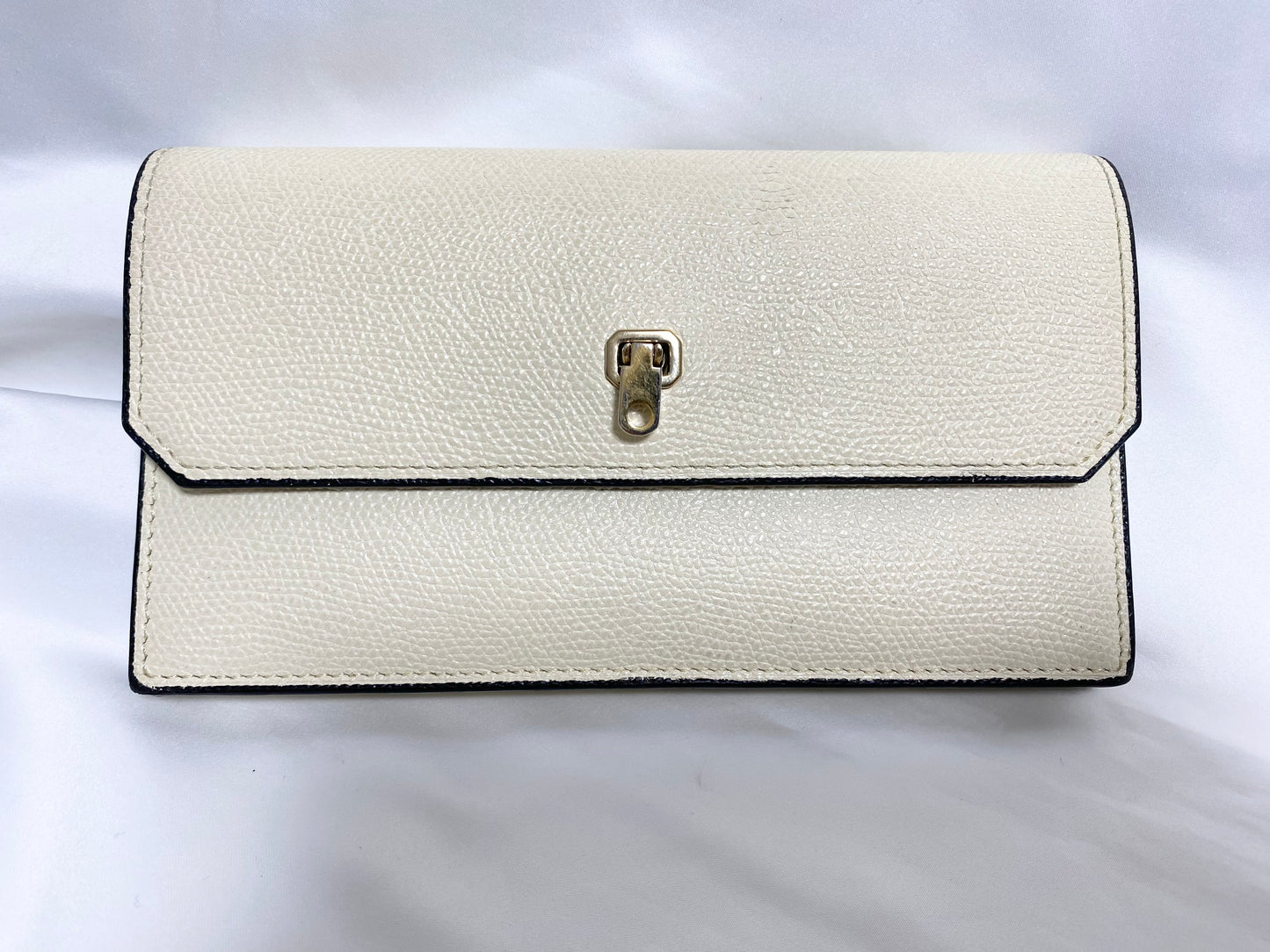 【良品】Valextra ヴァレクストラ シティウォレット ホワイト 長財布