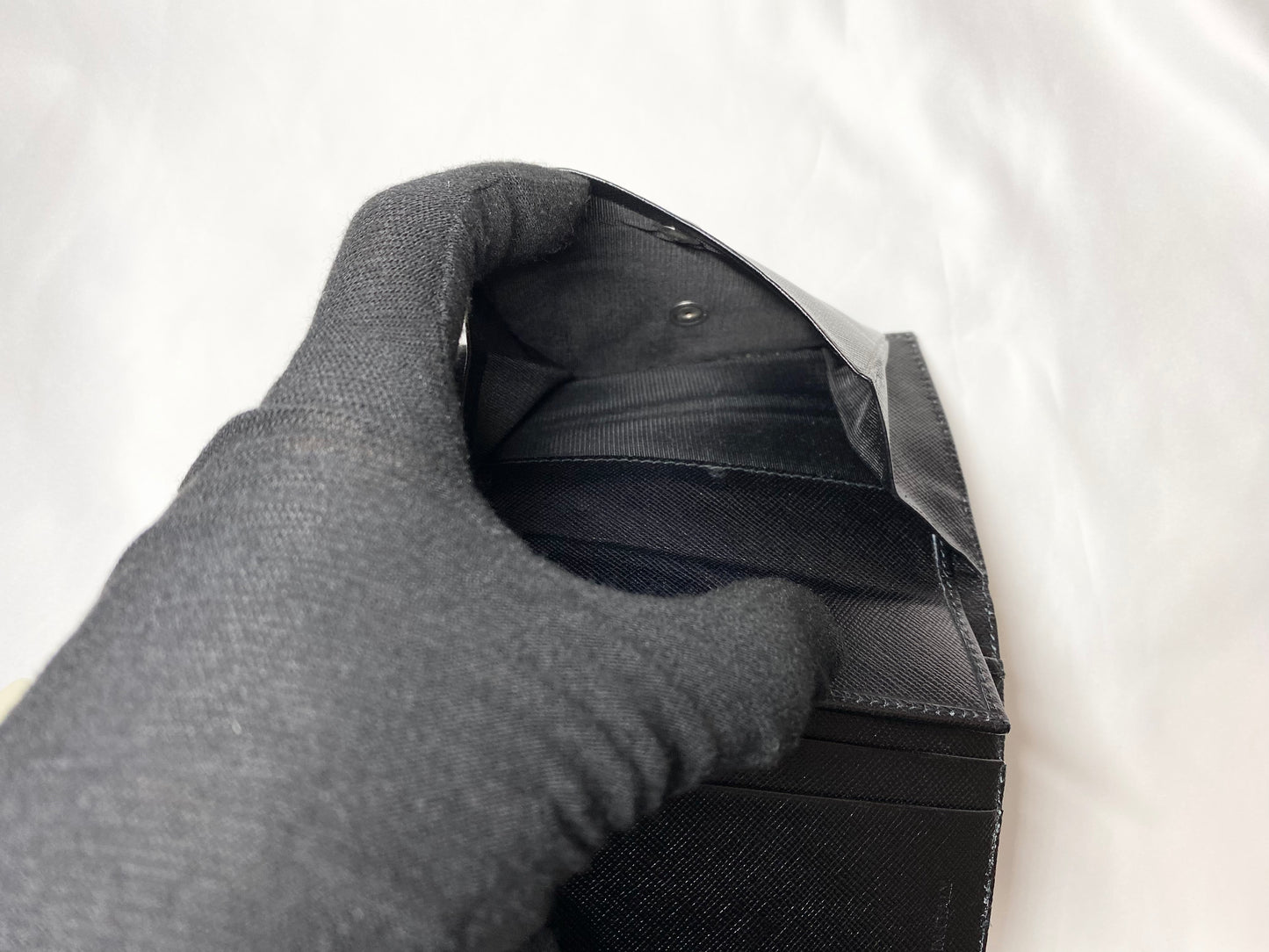 【美品】プラダ PRADA テスート ナイロン三つ折り財布 ブラック