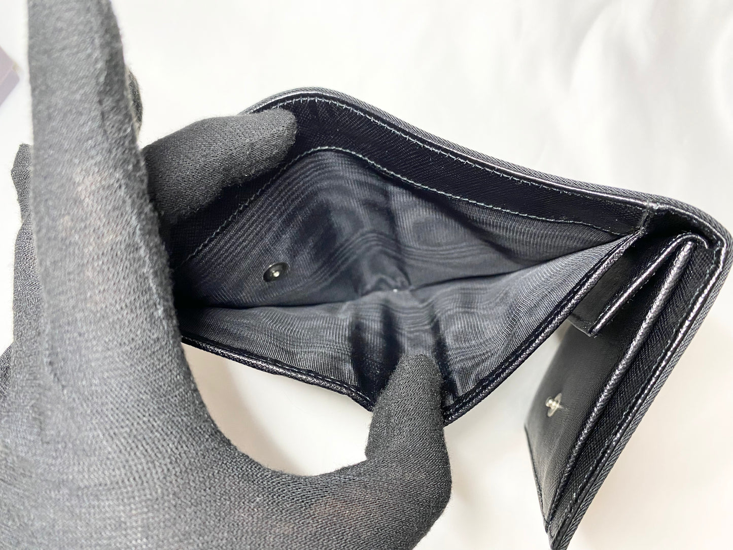 【美品】プラダ PRADA テスート ナイロン三つ折り財布 ブラック