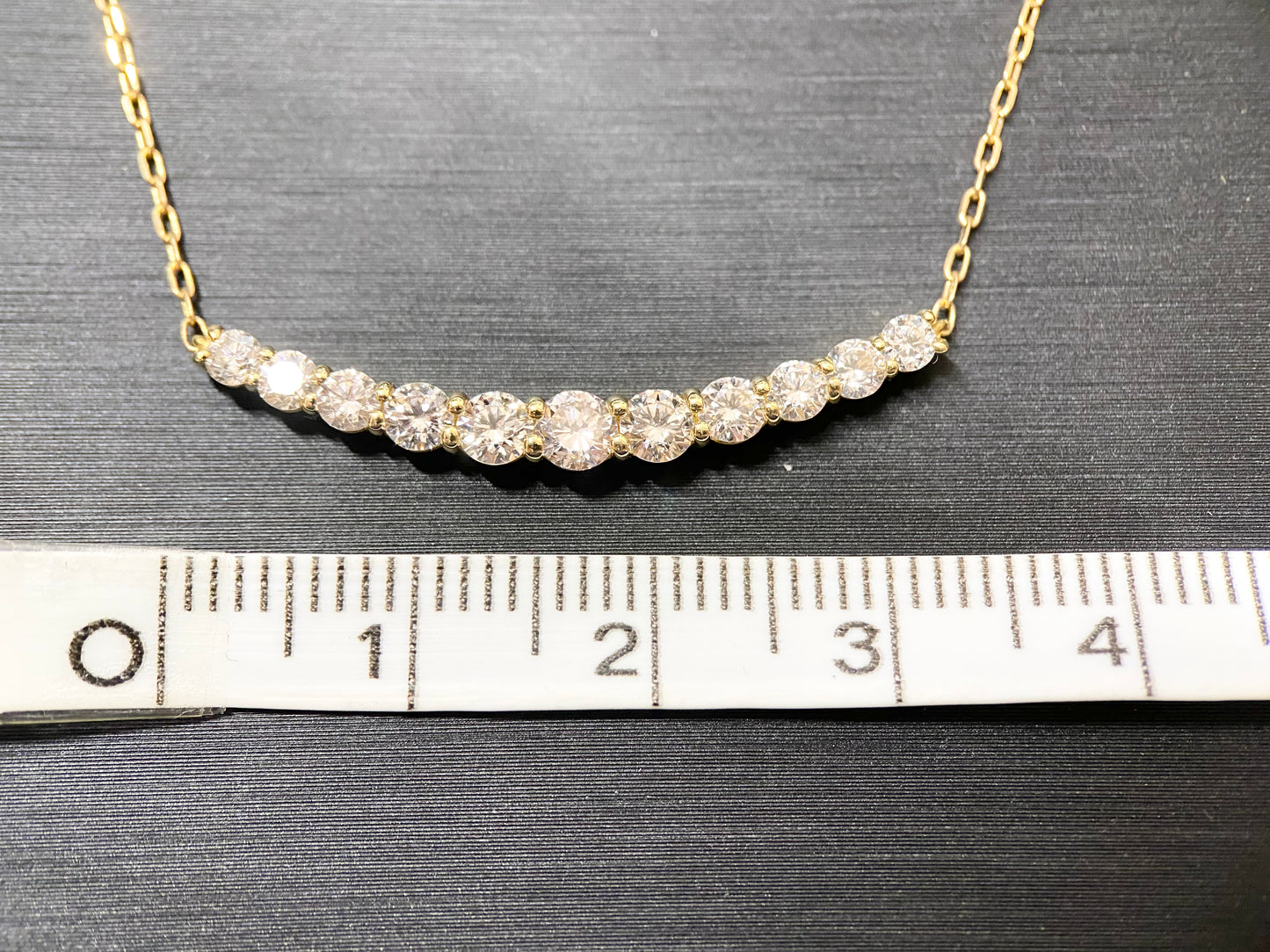 【新品】弦(げん)モチーフ スイートテンダイヤモンドジュエリー ネックレス