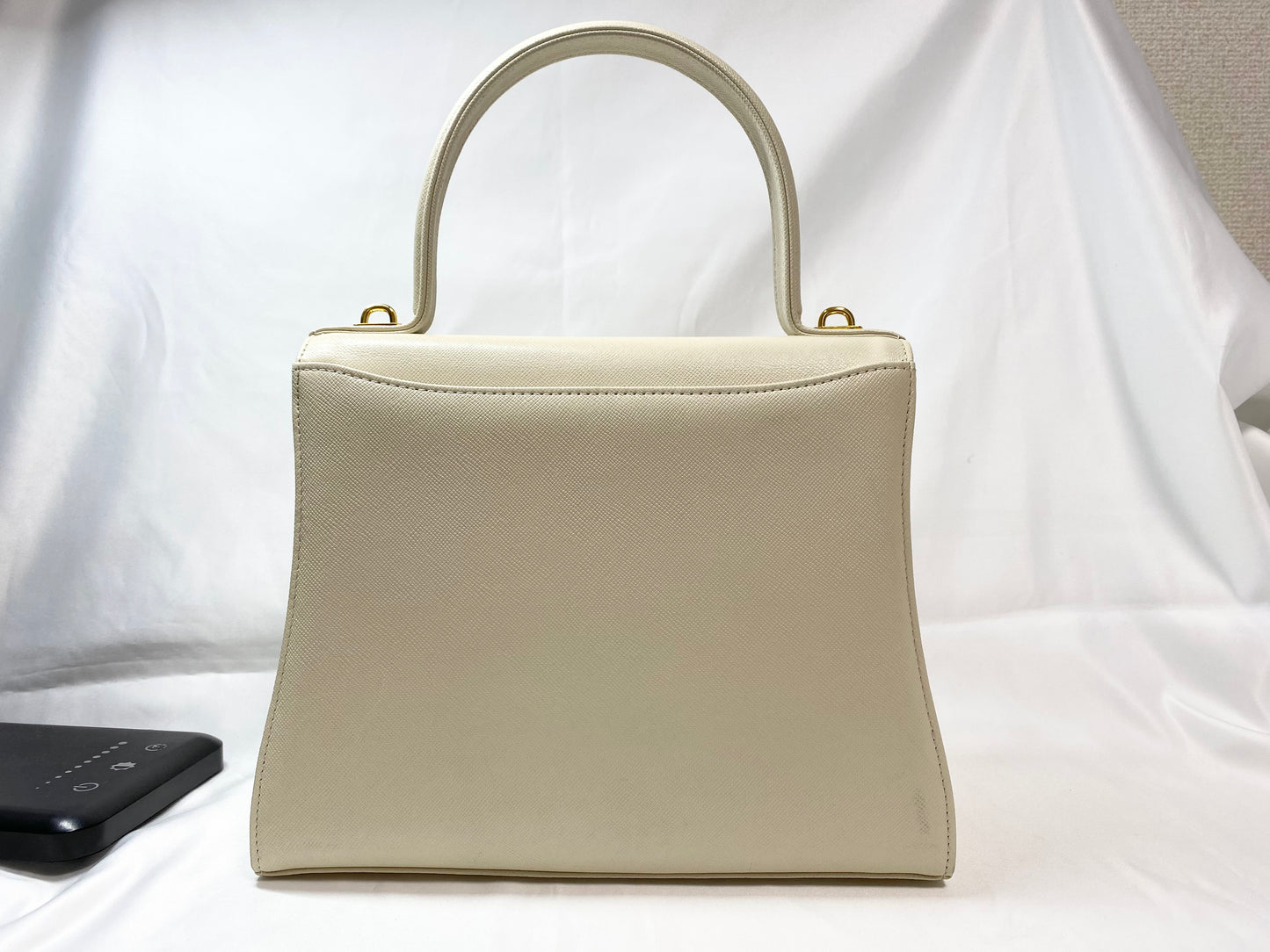 【美品】ジバンシー GIVENCHY レザー2Way ハンドバッグ ホワイトベージュ