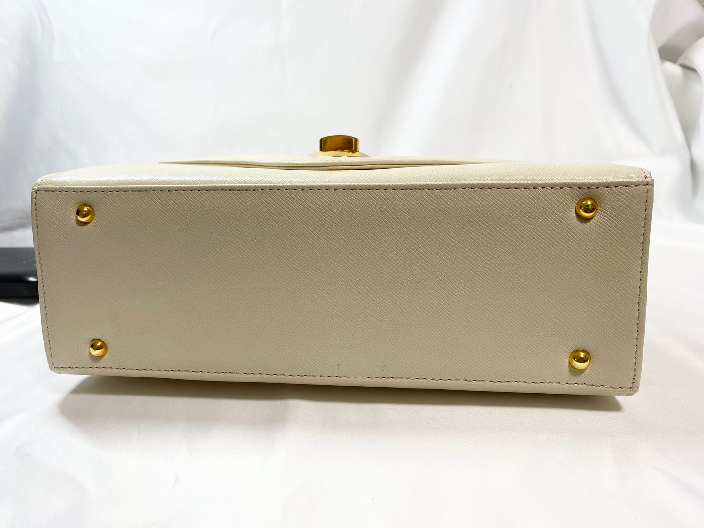 【美品】ジバンシー GIVENCHY レザー2Way ハンドバッグ ホワイトベージュ