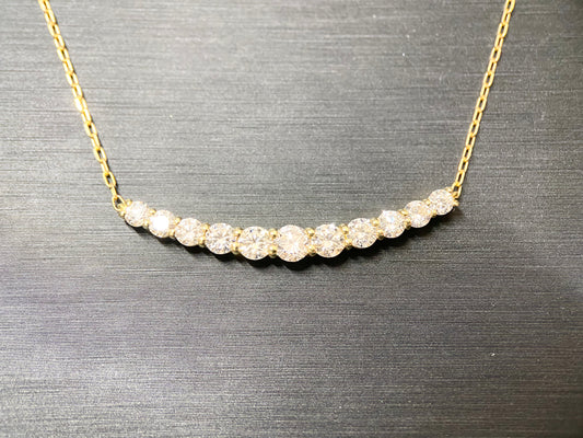 【新品】弦(げん)モチーフ スイートテンダイヤモンドジュエリー ネックレス