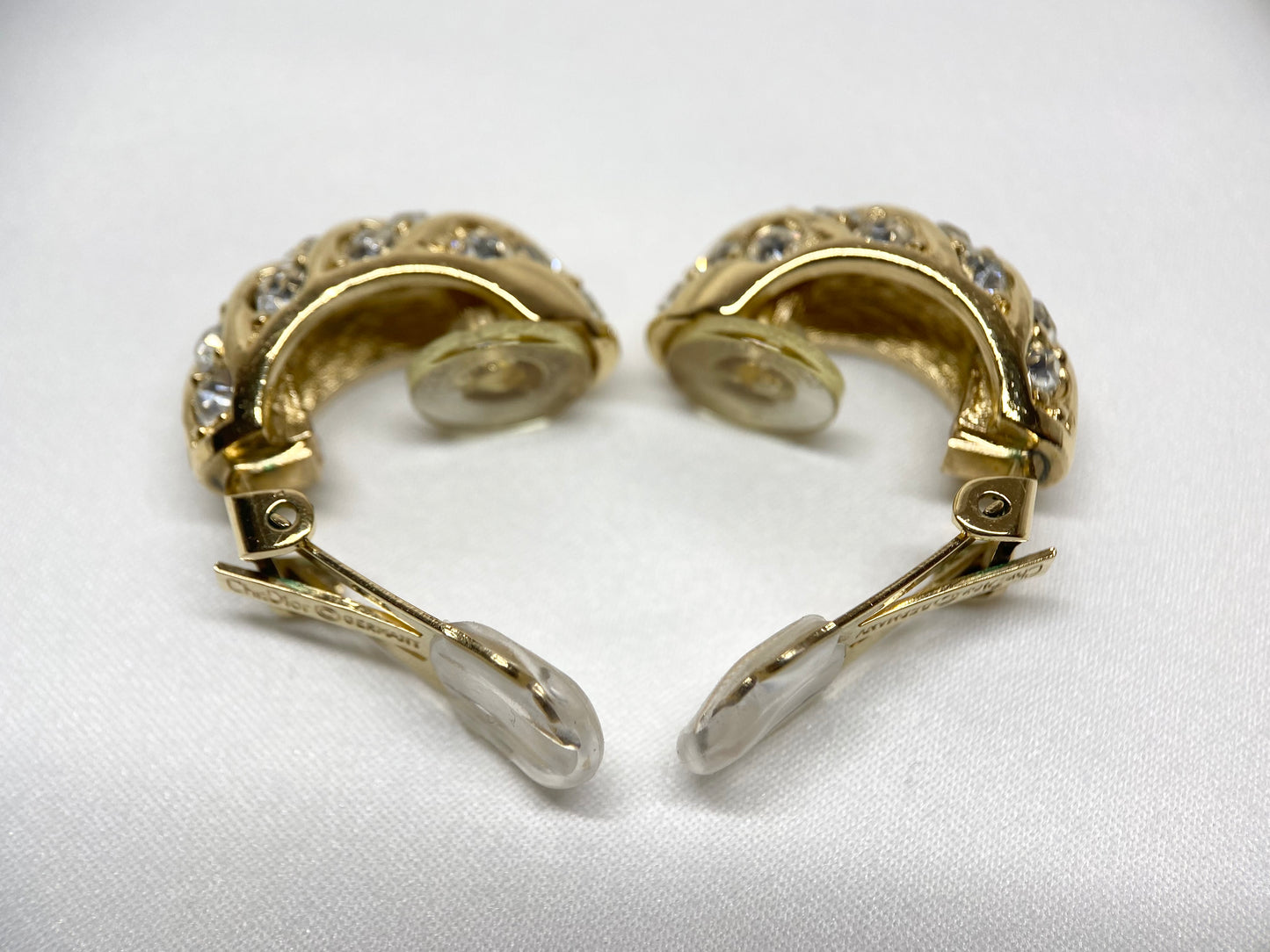 クリスチャンディオール Christian Dior ラインストーン イヤリング