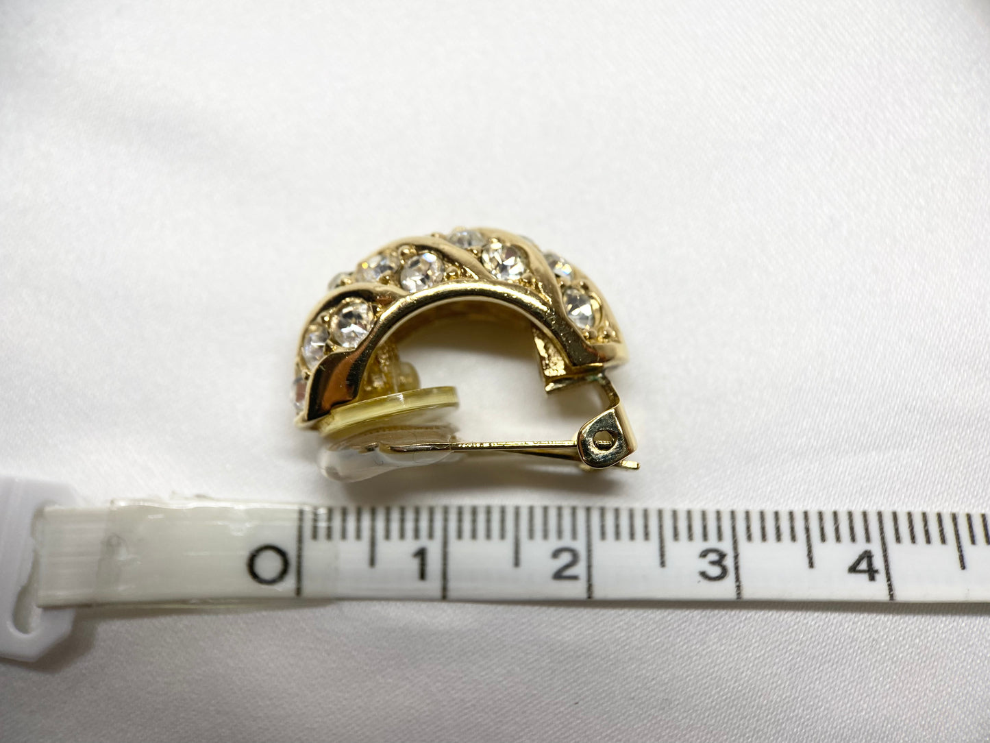 クリスチャンディオール Christian Dior ラインストーン イヤリング