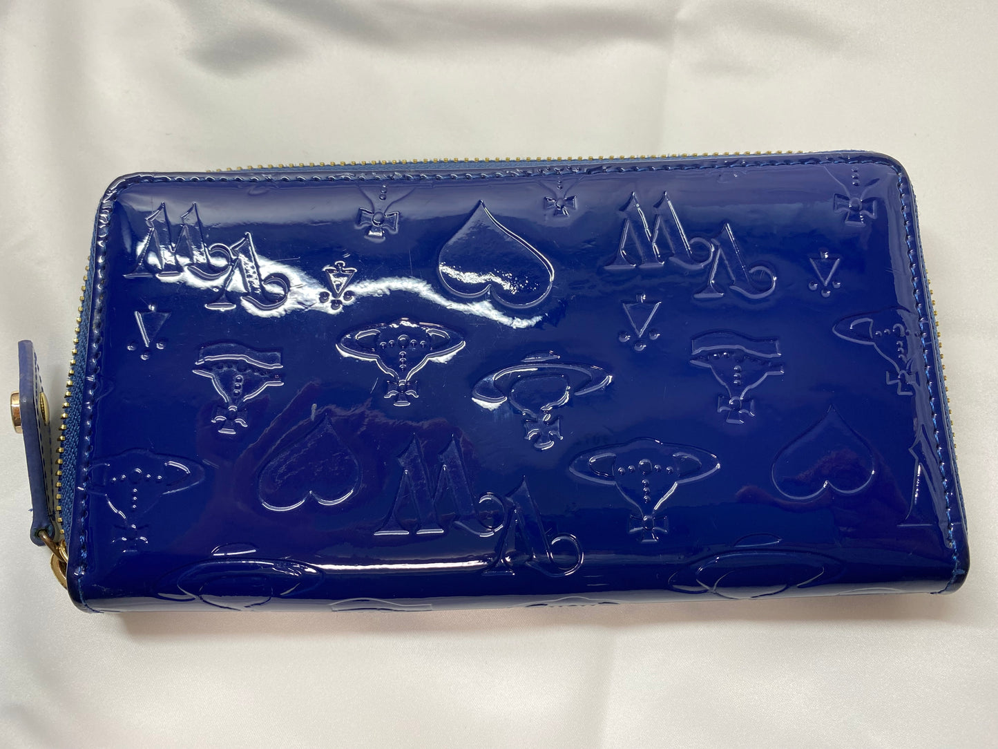 Vivienne Westwood Round Zipper Long Wallet Enamel Blue