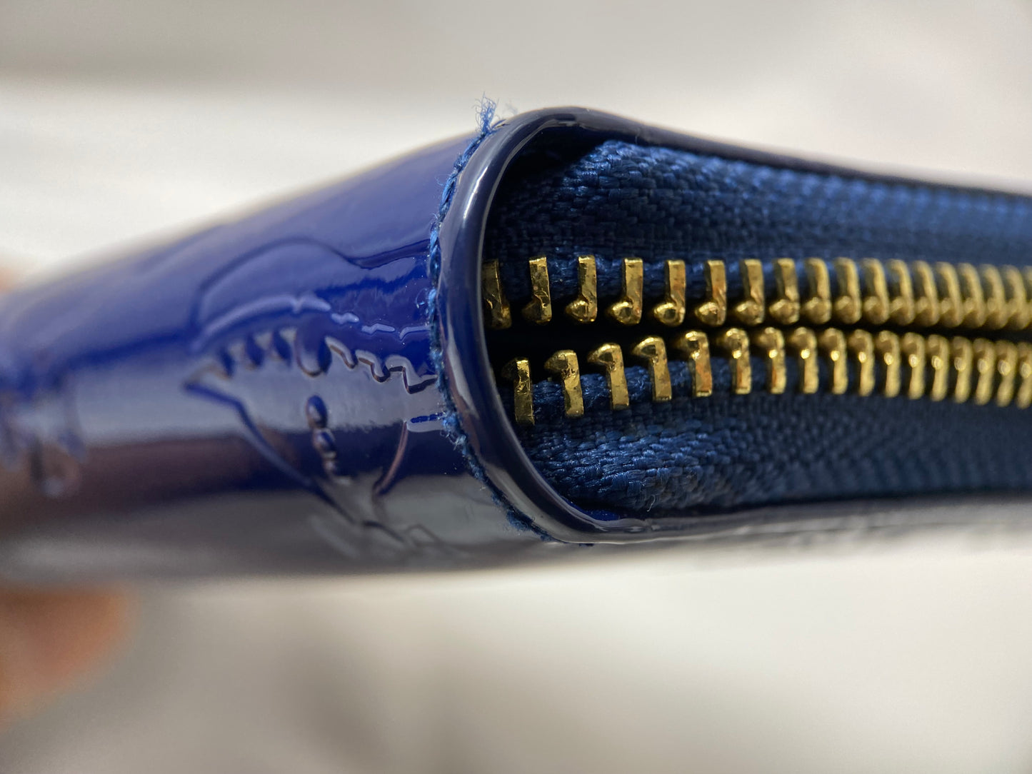 Vivienne Westwood Round Zipper Long Wallet Enamel Blue