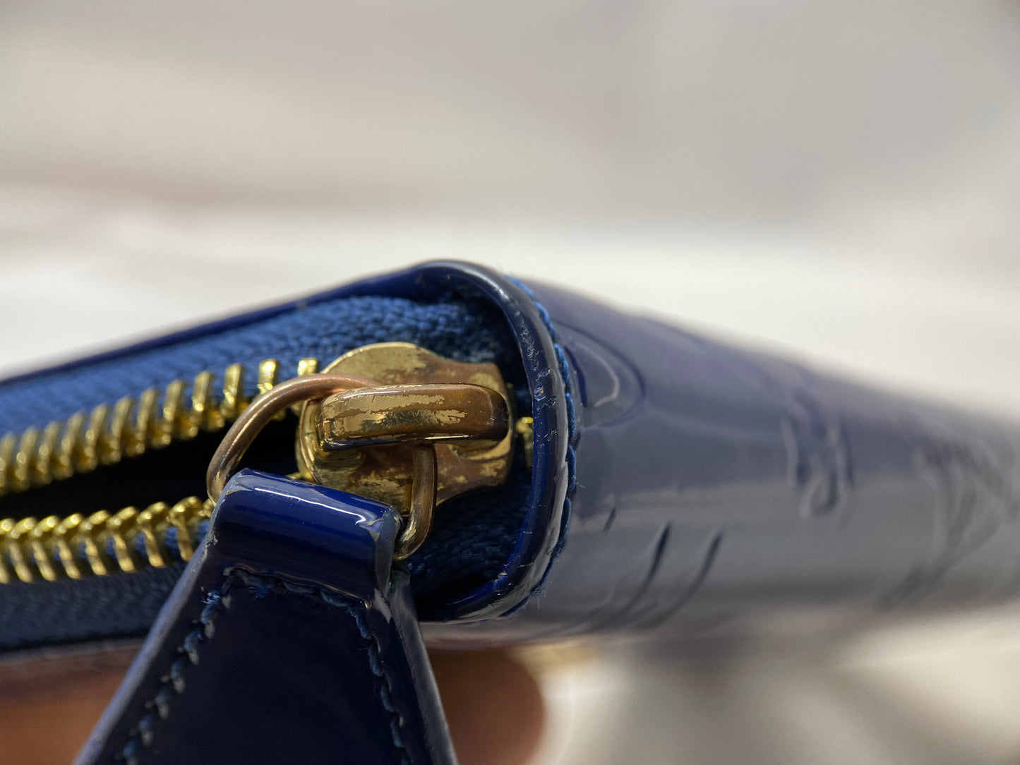 Vivienne Westwood Round Zipper Long Wallet Enamel Blue