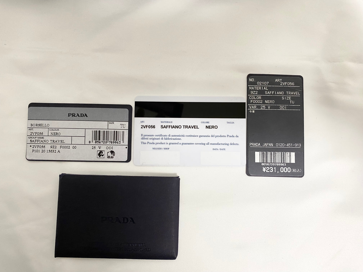 Beautiful Prada PRADA Saffiano Leather Clutch Bag Black