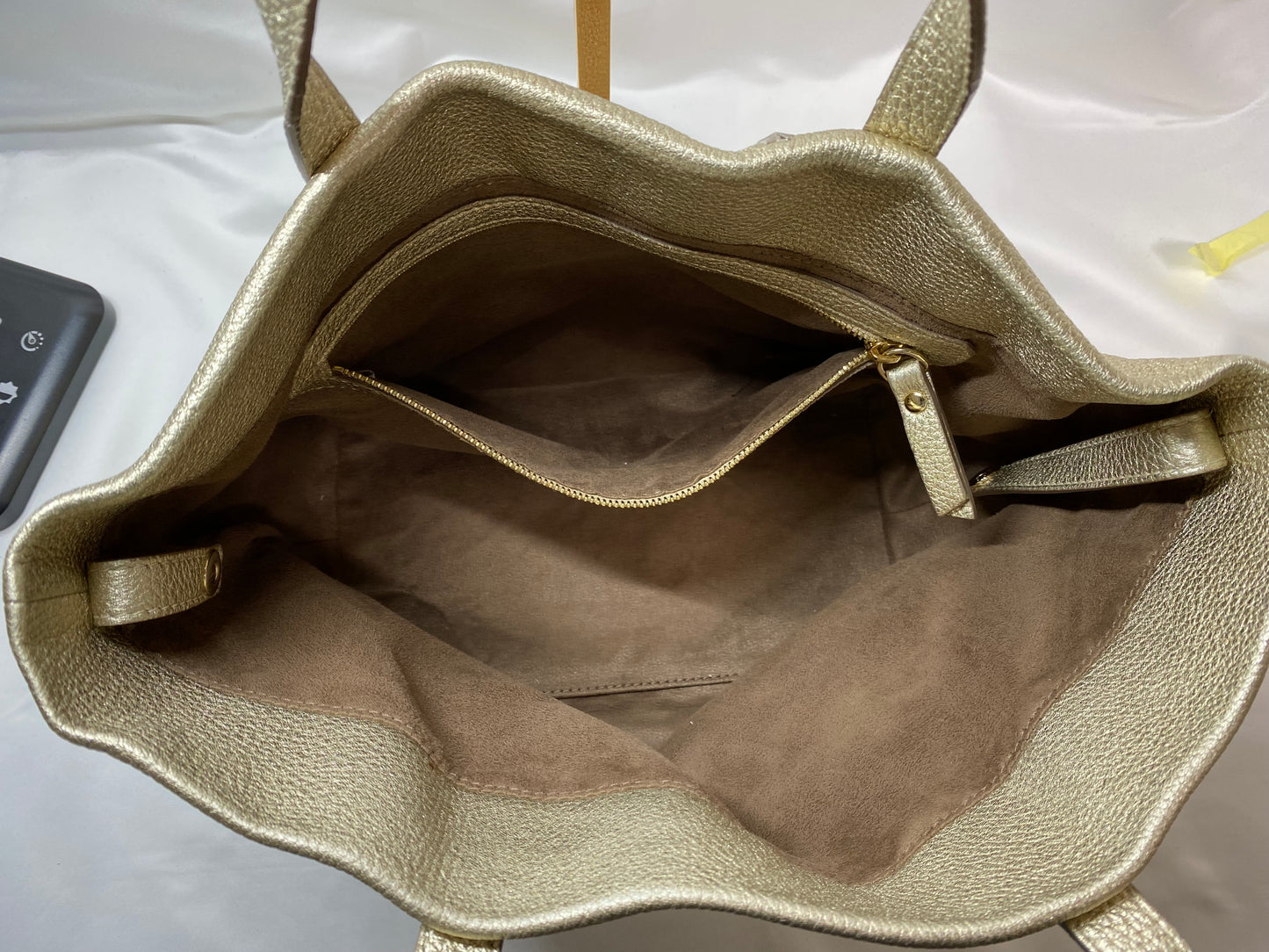 Jimmy Choo Jimmy Choo leather mini tote bag with star studs gold