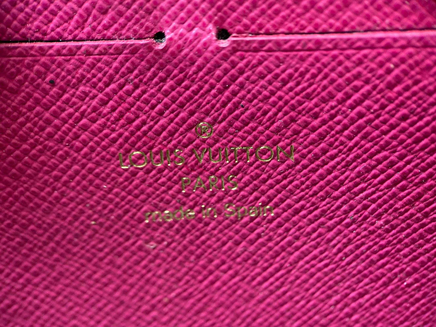 ルイ・ヴィトン LOUIS VUITTON ポルトフォイユ クレマンス フラワーチャーム モノグラム ジッピーウォレット