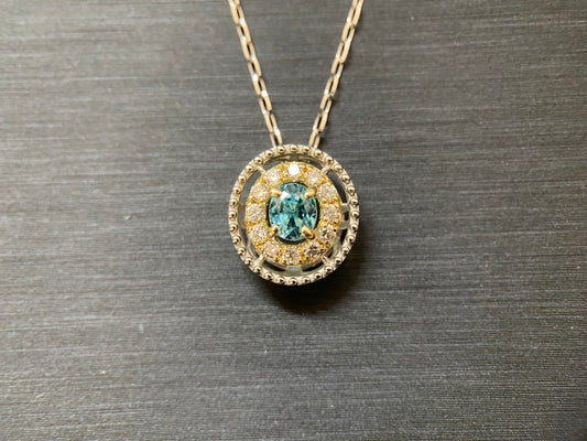 【新品】【レアストーン】ダイヤモンドのような輝き「ブルージルコン」 ネックレス ジュエリー