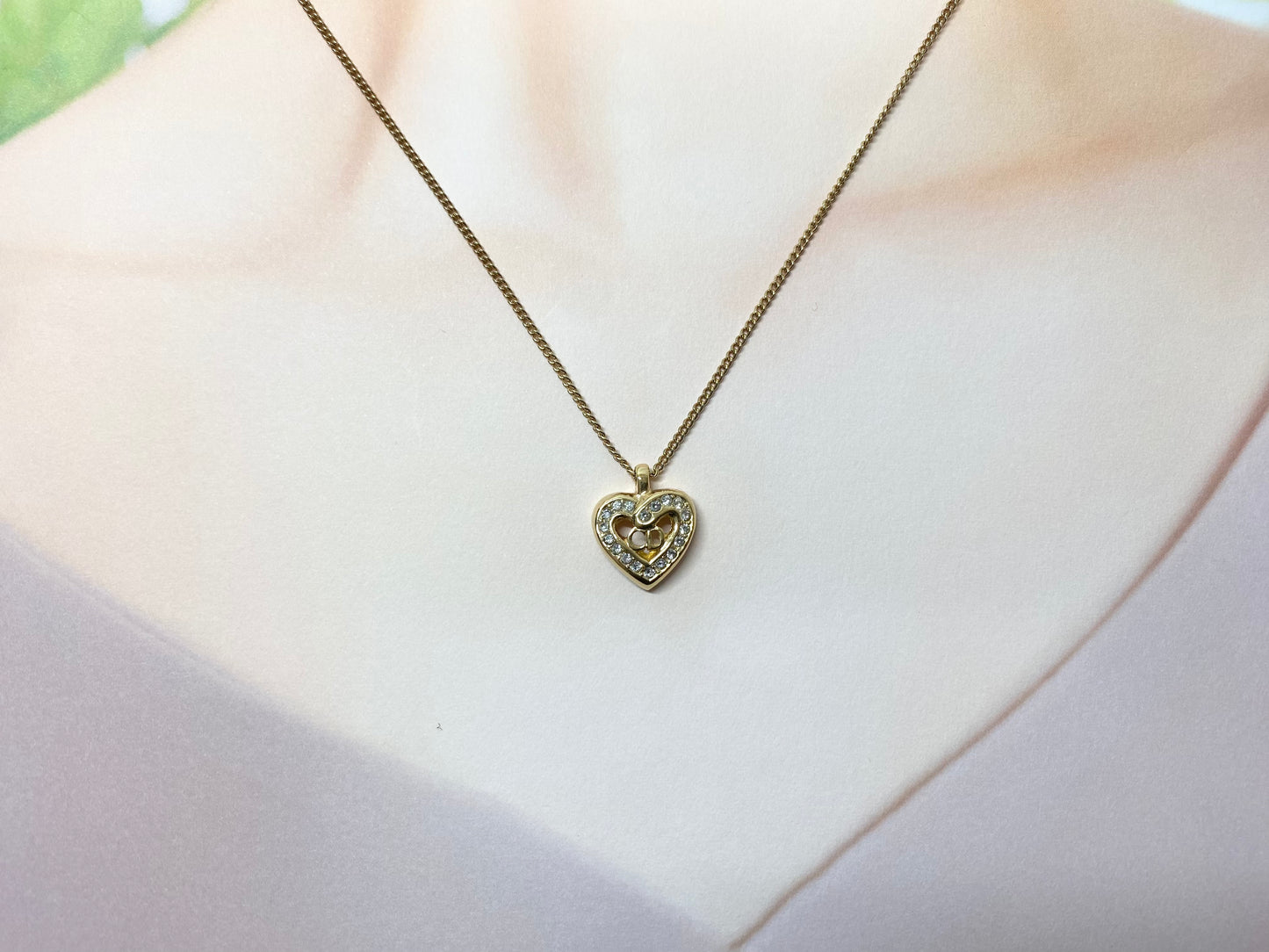 クリスチャンディオール ChristianDior CDロゴ ハートネックレス