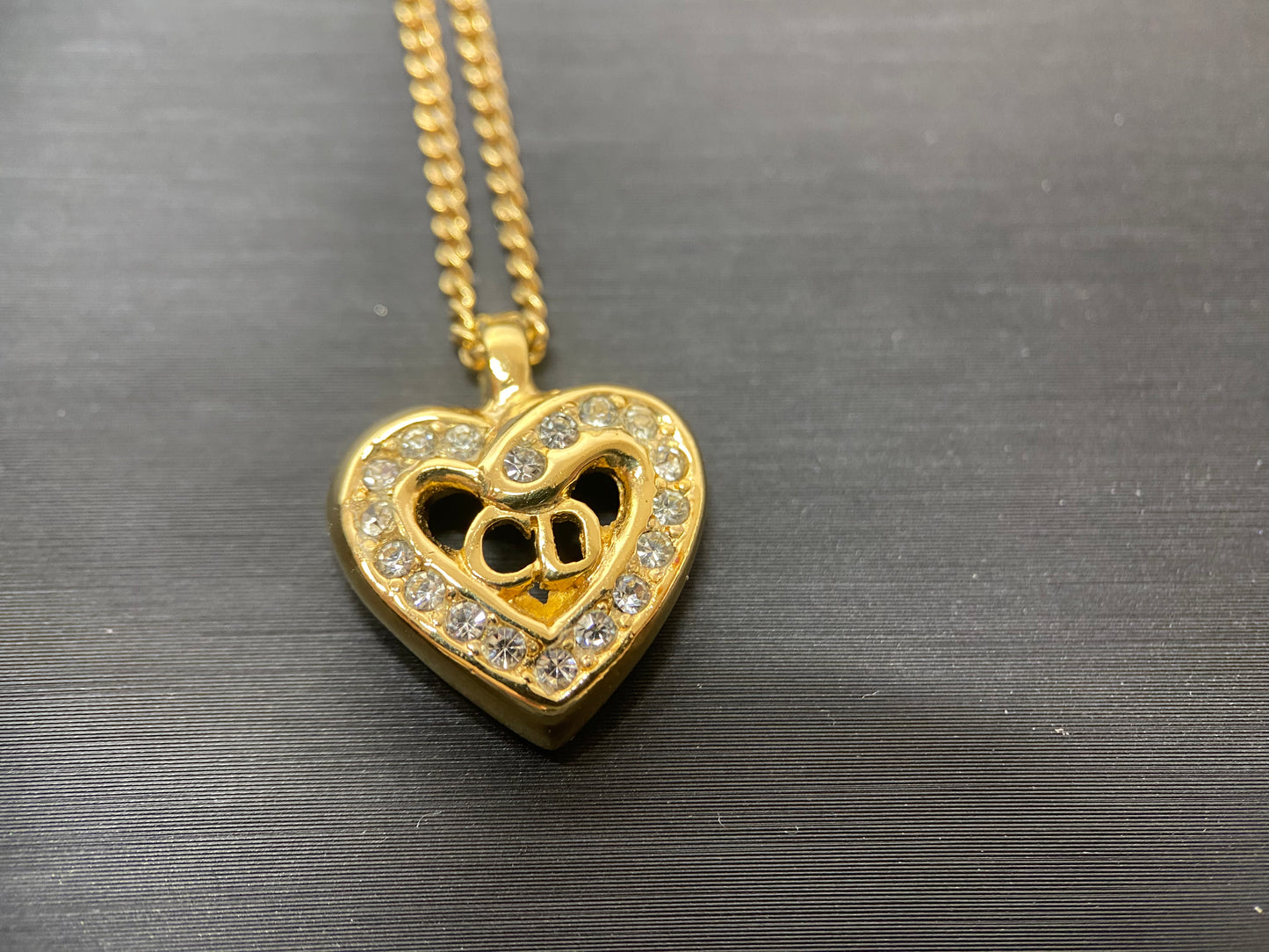 クリスチャンディオール ChristianDior CDロゴ ハートネックレス