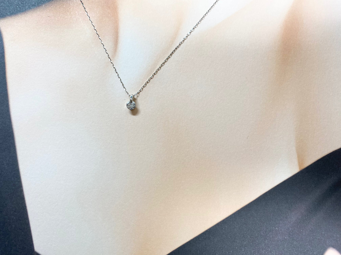 【新品】【レアストーン】宝石の王様「ダイヤモンド」ネックレス 0.38ct
