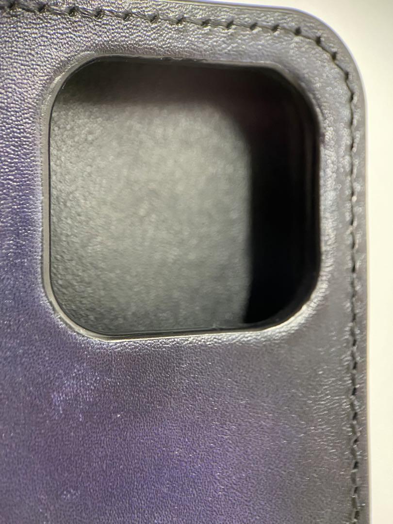 ベルルッティ BERLUTI iPhone12/12PRO 手帳型ケース カリグラフィ パープル系