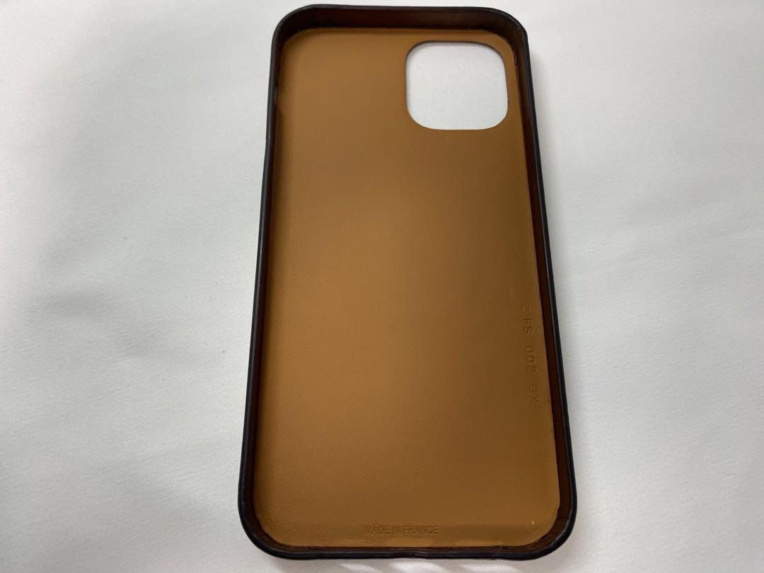 Hermès Hermès iPhone12/12PRO Cell Phone Case Bolduc Brown