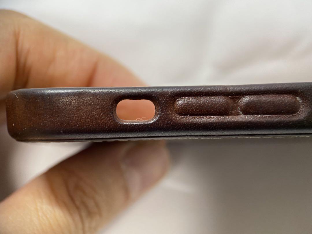 Hermès Hermès iPhone12/12PRO Cell Phone Case Bolduc Brown