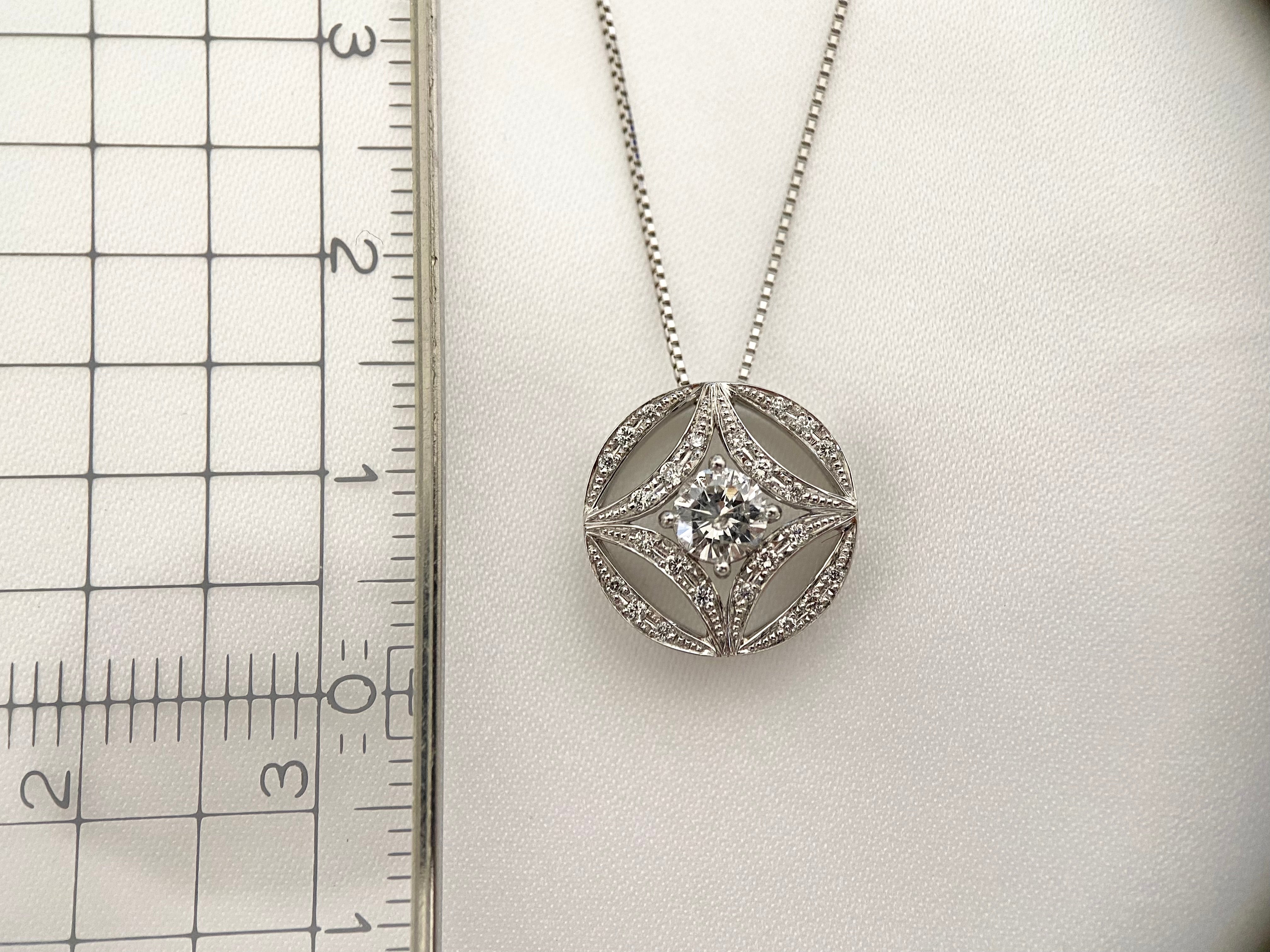 【新品】Pt900/850 ダイヤモンドネックレス　D0.340/0.12ct