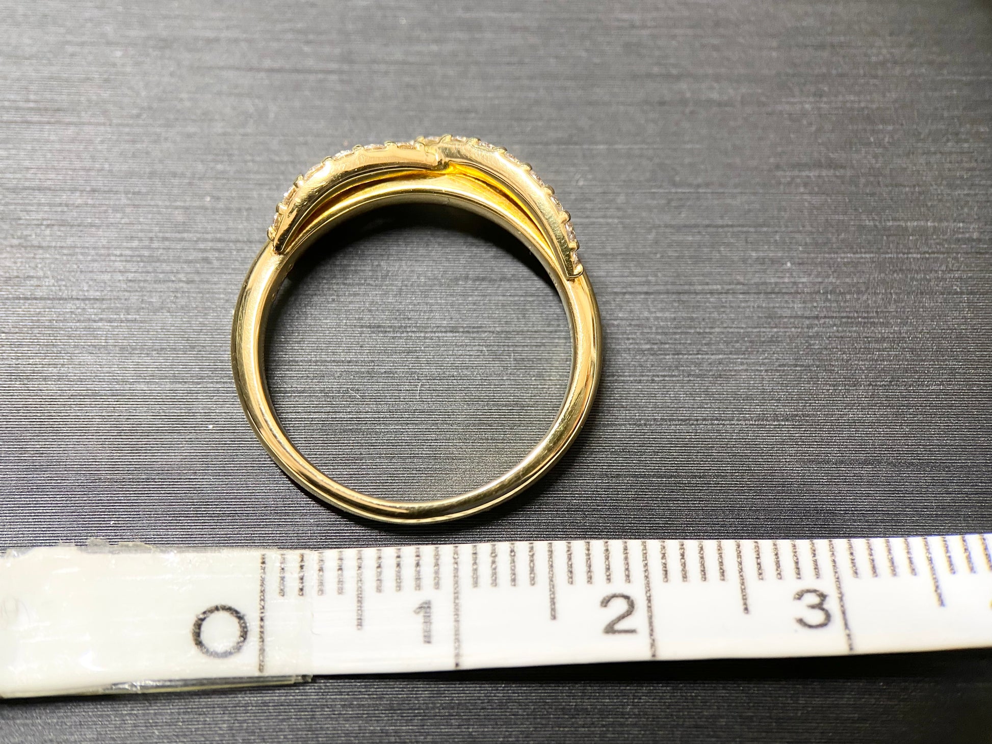 【新品】クロスラインダイヤモンドリング ジュエリー