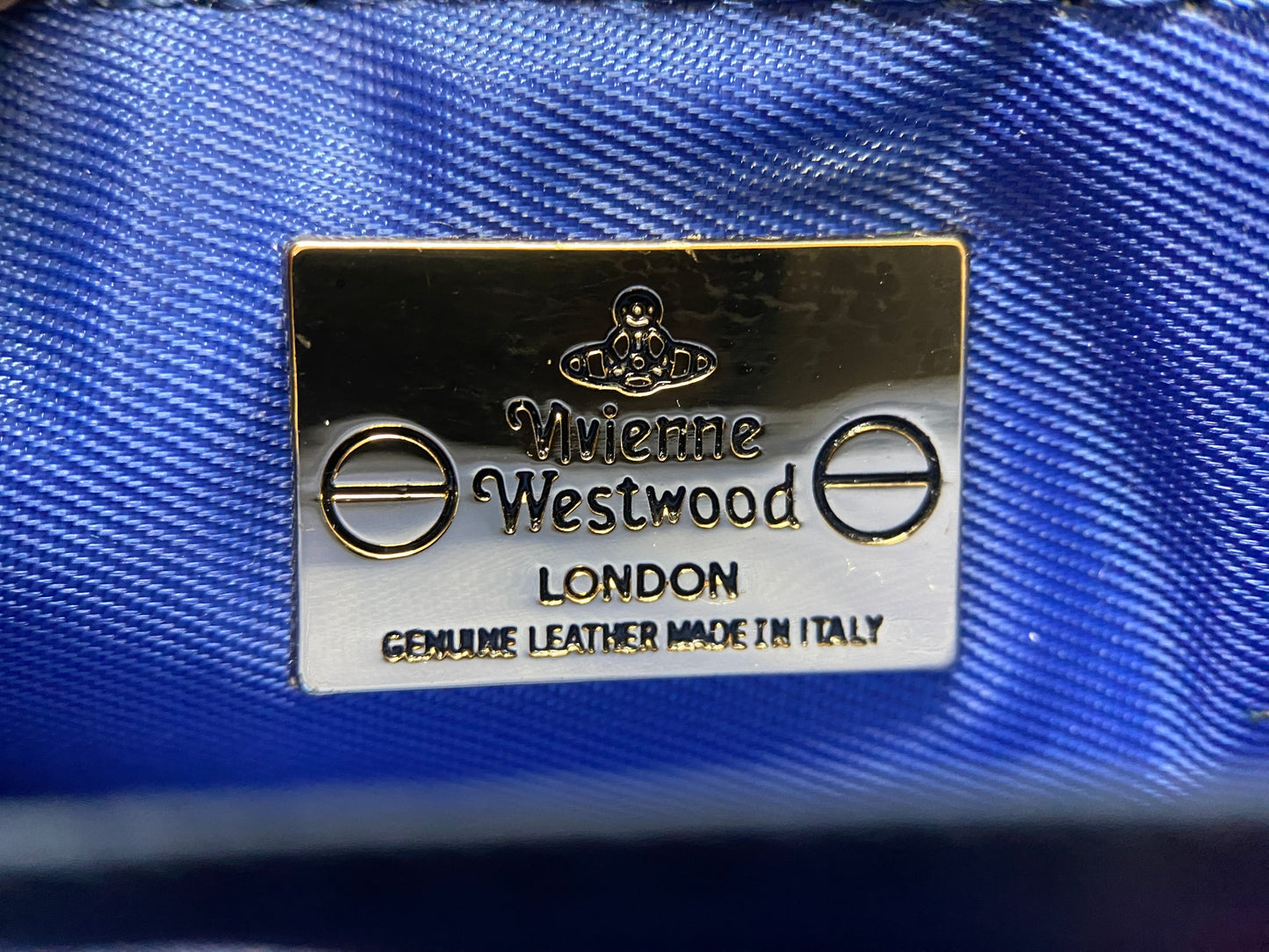 Vivienne Westwood Round Zipper Long Wallet Enamel Blue