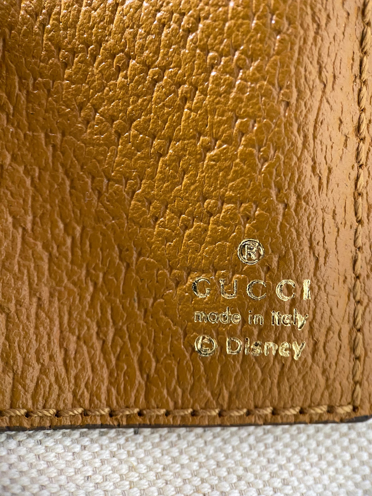 Gucci & Disney Leather Clutch Bag Mickey Mouse Print