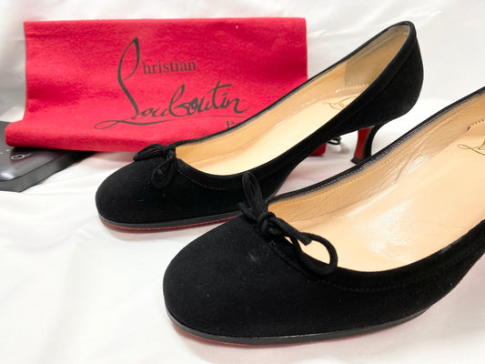 Christian Louboutin Heeled Pumps Suede Black