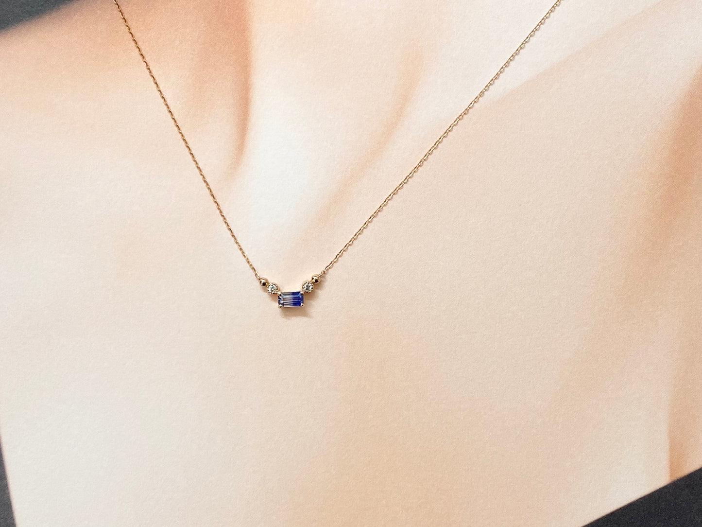 New] [Rare Stone] Bicolor Sapphire Necklace Jewelry