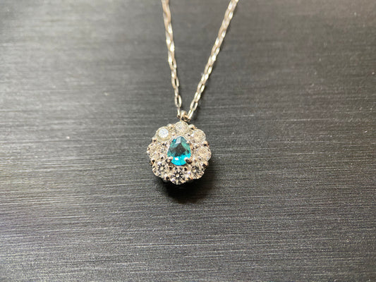 New] [Rare Stone] Paraiba Tourmaline Necklace Jewelry