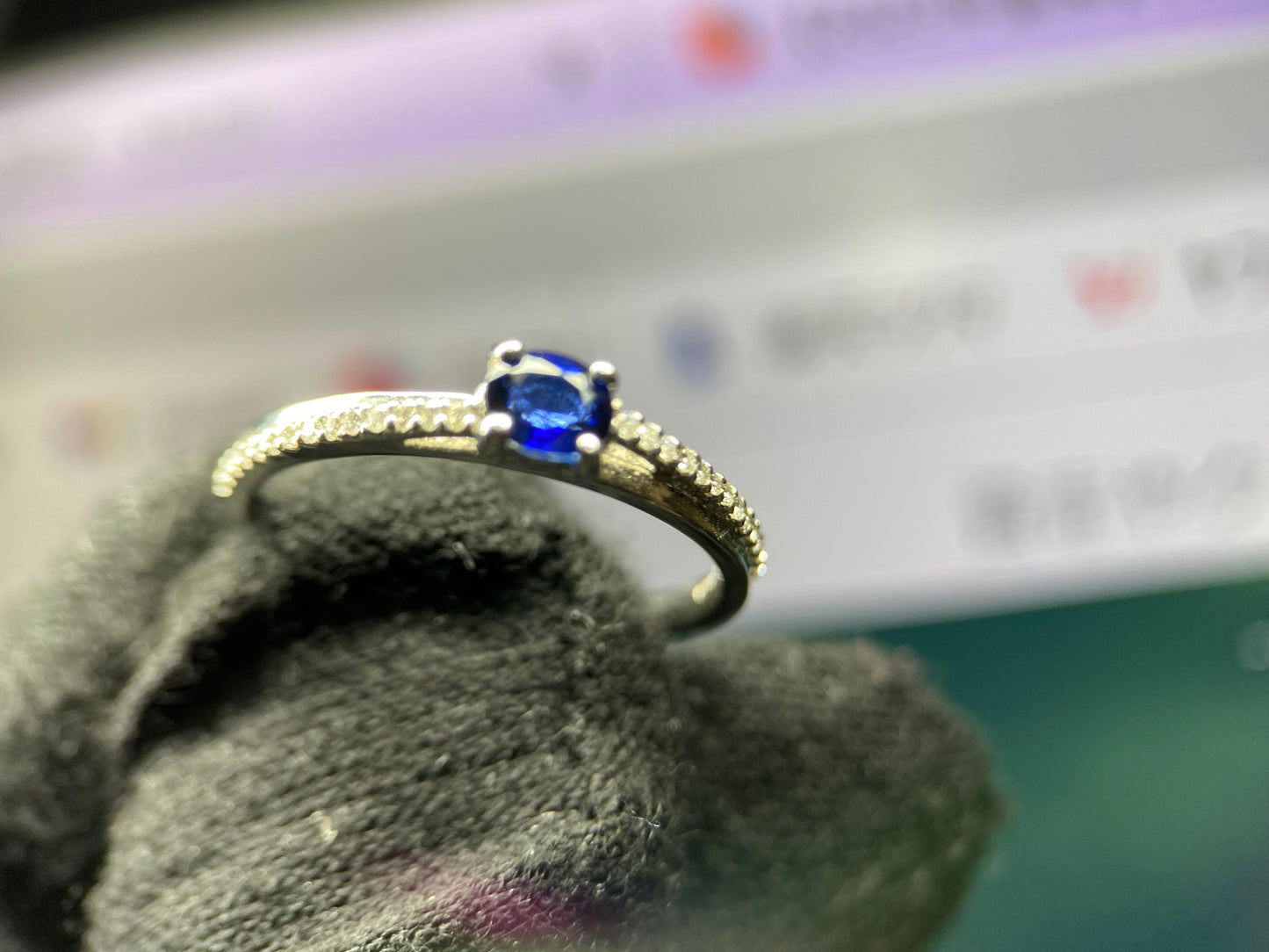 New] [Rare Stone] Deep Blue Sapphire Ring Jewelry