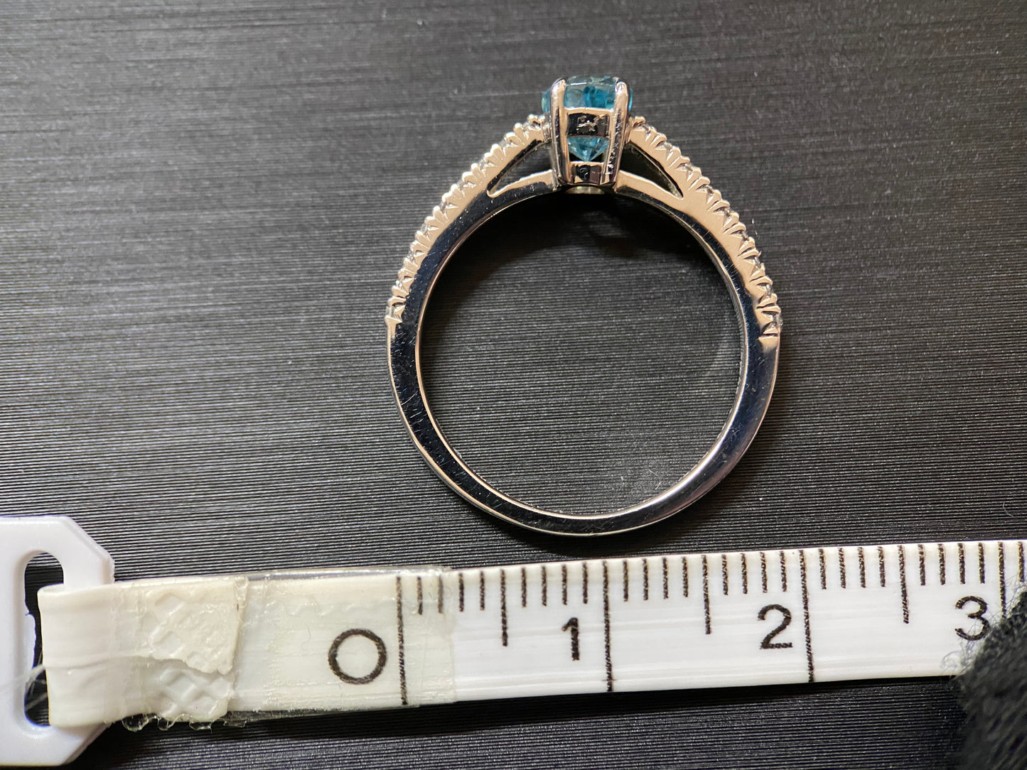 New] [Rare Stone] Blue Zircon Ring Jewelry Pt900