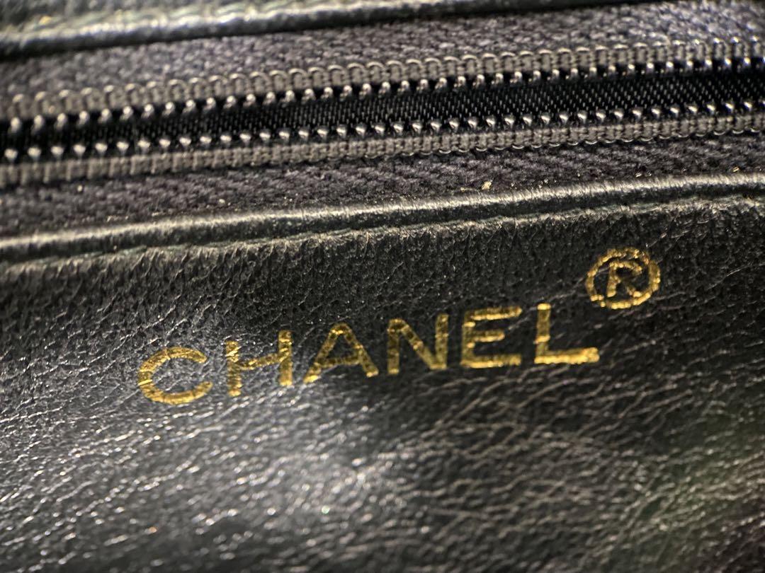 シャネル CHANEL エナメルマトラッセ ボディバッグ ブラック